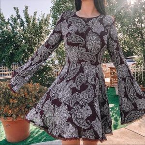 Urban Outfitters | Maroon Paisley Dress